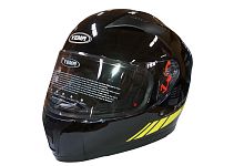 Шлем интеграл YM-832  "YAMAPA", черно-желтый, красный, размер L
