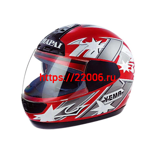 Мотошлем YM-801А красный (L)