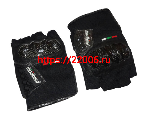 Перчатки MADBIKE-06/06H, "обрезанные" пальцы, защитные вставки. фото 2