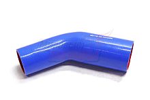 Патрубок радиатора нижний КАМАЗ, силикон.,синий,армир. L320мм,d70/60мм. (HH024)