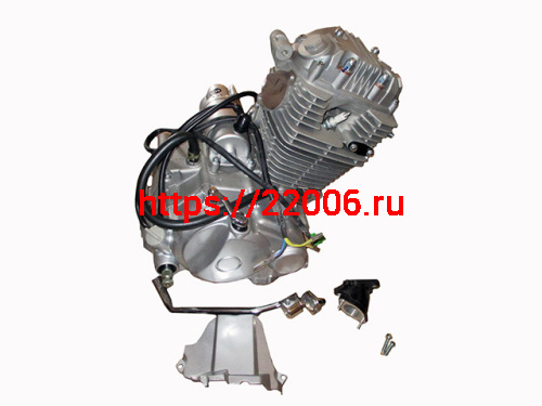Двигатель 250см3 169FMM GTY (патрубок карбюратора, рычаг кикстартера, педаль пер-я передач)