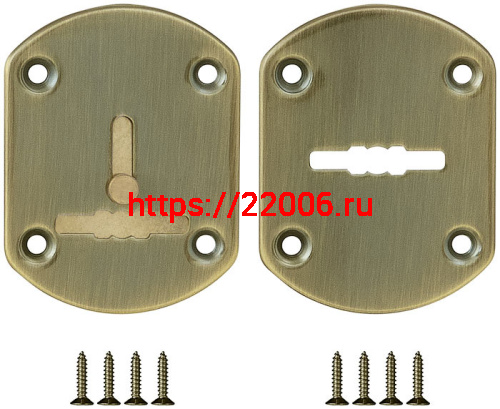 Декоративная Fuaro (Фуаро) накладка ESC021-AB-7 (МАТОВАЯ БРОНЗА) на сув. замок со шторкой (2 шт)