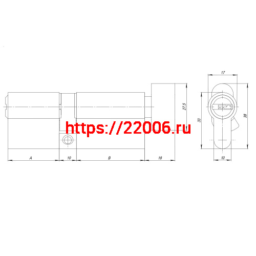 Цилиндровый Ajax (Аякс) механизм (AZ202/80) AZ2002Knob80 (40+10+30) CP хром с вертушкой фото 3 Цилиндровый Ajax (Аякс) механизм (AZ202/80) AZ2002Knob80 (40+10+30) CP хром с вертушкой фото 3