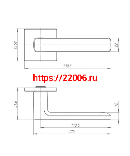 Ручка Punto (Пунто) раздельная K.ARC.Q52.VIVA CP-8 хром фото 3
