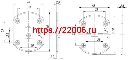 Декоративная Fuaro (Фуаро) накладка ESC021-AB-7 (МАТОВАЯ БРОНЗА) на сув. замок со шторкой (2 шт) фото 2