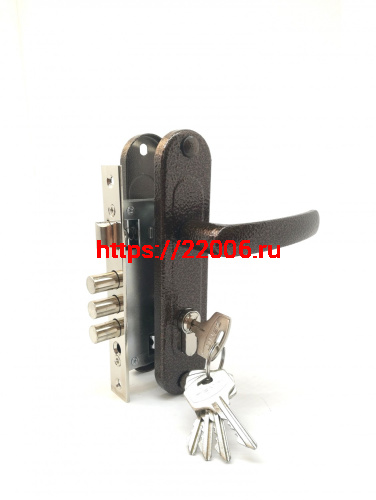 Замок Zenit (Зенит) врезной цилиндровый с защёлкой в комплекте с ручкой ЗВ7-60.1-02 (медь), 5 кл. Замок Zenit (Зенит) врезной цилиндровый с защёлкой в комплекте с ручкой ЗВ7-60.1-02 (медь), 5 кл.