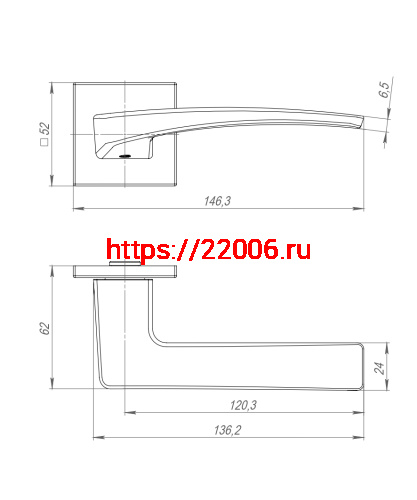 Ручка Punto (Пунто) раздельная K.ARC.Q52.LOTUS BL-24 черный ТРОСИК фото 3 Ручка Punto (Пунто) раздельная K.ARC.Q52.LOTUS BL-24 черный ТРОСИК фото 3