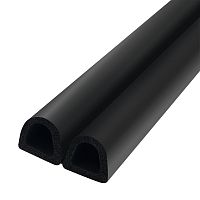 Самоклеящийся Trelleborg (Треллеборг) уплотнитель, профиль D-LIST 14x12 мм, черный (бобина 40 м)