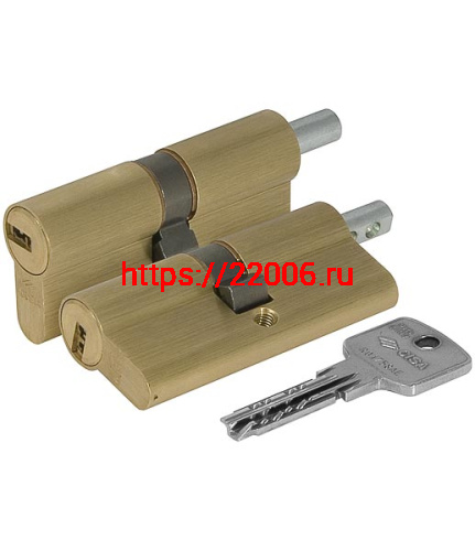 Цилиндровый механизм Cisa (Чиза) под вертушку ASTRAL ОА312-07.00 (60 мм/25+10+25), ЛАТУНЬ