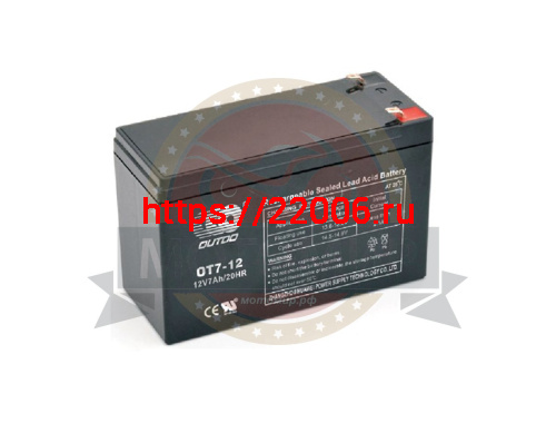 Аккумулятор 6В 5 А/ч, кислотный AGM OТ5-6, OUTDO (70х48х100х106по_клеммам) симметричная пол. Аккумулятор 6В 5 А/ч, кислотный AGM OТ5-6, OUTDO (70х48х100х106по_клеммам) симметричная пол.