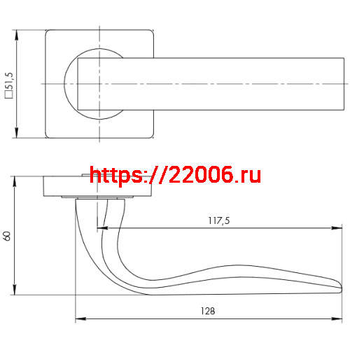 Ручка Ajax (Аякс) раздельная K.JK51.EVO (EVO JK) SSC-16 сатин.хром фото 3 Ручка Ajax (Аякс) раздельная K.JK51.EVO (EVO JK) SSC-16 сатин.хром фото 3