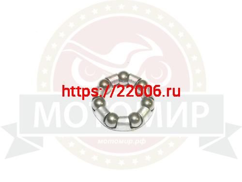 Подшипник вело передней втулки, 7 шариков, 3/16" (4.76мм), D-20мм, 876902 (Русский стандарт) JK 6512 Подшипник вело передней втулки, 7 шариков, 3/16" (4.76мм), D-20мм, 876902 (Русский стандарт) JK 6512
