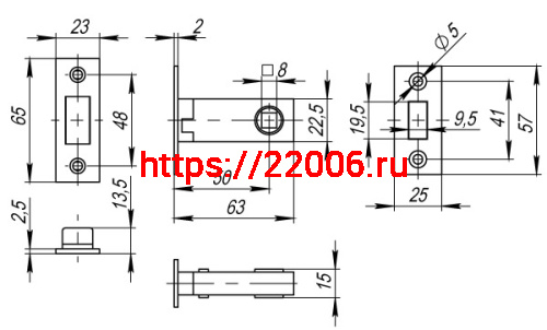 Защелка Fuaro (Фуаро) врезная MAGNM12-50-25 (M12-50-25) CP хром фото 3