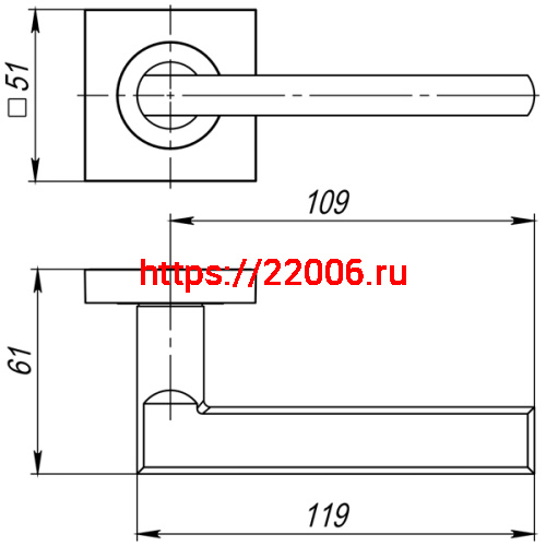 Ручка Ajax (Аякс) раздельная K.JK51.POLO (POLO JK) BL-24 черный фото 3