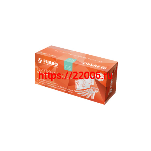 Цилиндровый Fuaro (Фуаро) механизм (R602/100) R6002Knob100(45+10+45) CP хром 5Key с вертушкой фото 2