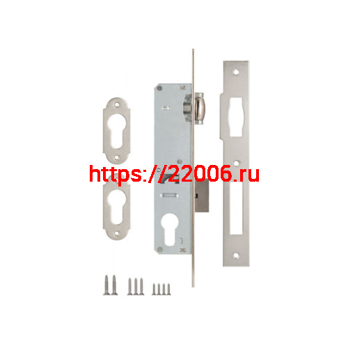 Корпус Kale kilit (Кале килит) узкопрофильного замка с роликовой защёлкой 155 (35 mm) w/b (никель) фото 2