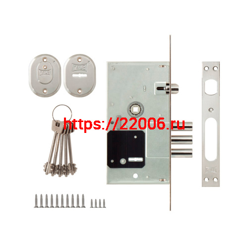 Замок Kale kilit (Кале килит) врезной сувальдный с защёлкой 252/RL, 5 кл. (кл. 60 мм) фото 2