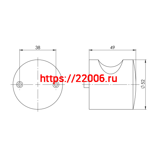 Ручка-кнопка Ajax (Аякс) CABIN PVC WH белый (1 шт в пакете) фото 3 Ручка-кнопка Ajax (Аякс) CABIN PVC WH белый (1 шт в пакете) фото 3