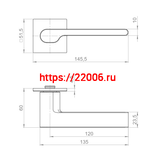 Ручка Armadillo (Армадилло) раздельная K.YM.COTTA FSG-39 флор. золото фото 5