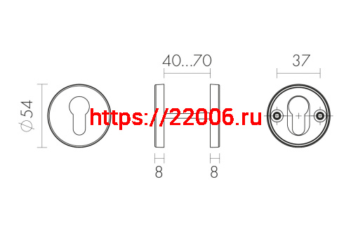 Накладка Fuaro (Фуаро) под цилиндр ET.R.DSS201-02 (DSS-02-ET) (INOX 201) BLACK фото 3 Накладка Fuaro (Фуаро) под цилиндр ET.R.DSS201-02 (DSS-02-ET) (INOX 201) BLACK фото 3