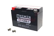 Аккумулятор 12В 9Ач HEMEN ENERGY CT1209.1 (YT9B-BS) (кислотн, герметичн) (прям. пол.) (151*71*107мм)