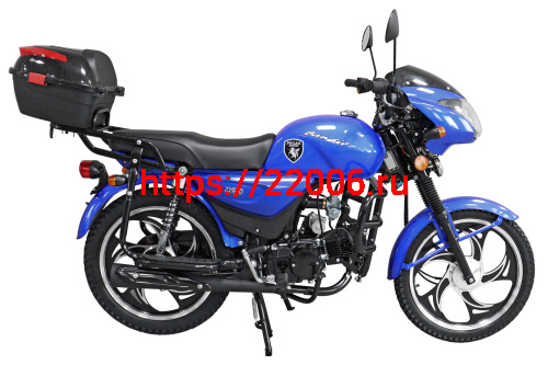 Мопед KT50 Alpha "Пегас" РЕСТАЙЛИНГ (Тюнинг) компл: ЛЮКС с обтекателем фары СИНИЙ