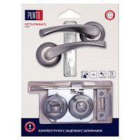 Комплект ручек Punto (Пунто) с защелкой c запиранием LM/A SET72R.TL54.CRONA/HD GR-23 графит