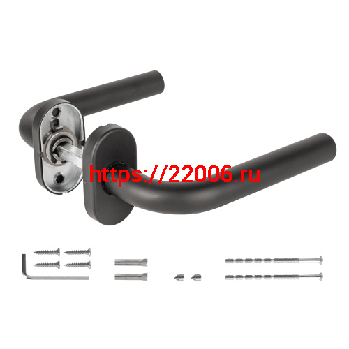 Ручка Fuaro (Фуаро) раздельная R.DSS201-0201P/19 INOX 201 BLACK (овальное основание) фото 3