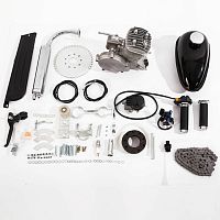 Двигатель 80см3 ручной стартер (веломотор, полный комплект для установки)