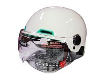 Шлем открытый YM-351_7 "YAMAPA", белый, черный, размер XL, летний (NEW) (12 шт. в упак.)
