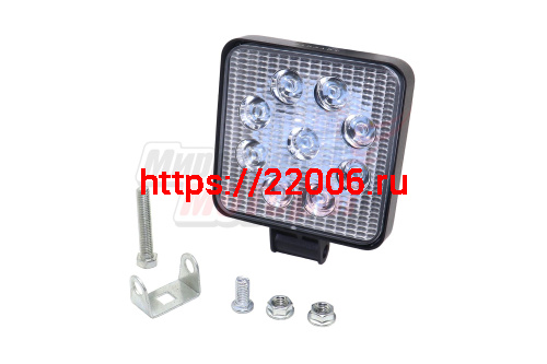 Фара светодиодная 27W 9 диодов SMD, 25мм квадрат. мет. корпус, ближний свет (Flood) Фара светодиодная 27W 9 диодов SMD, 25мм квадрат. мет. корпус, ближний свет (Flood)