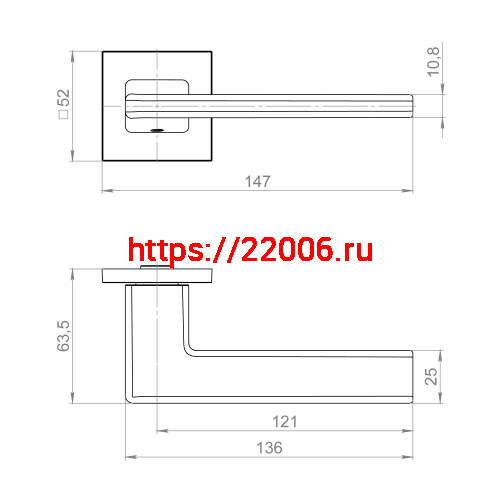 Ручка Fuaro (Фуаро) раздельная K.ZL52.HORIZON SSG-39 сатинированное золото фото 3