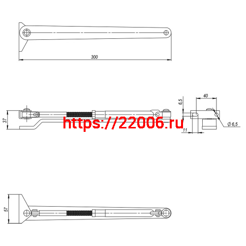Рычажная Armadillo (Армадилло) тяга DCS.UN.BC/DA (25-140) AL (алюминий) фото 3 Рычажная Armadillo (Армадилло) тяга DCS.UN.BC/DA (25-140) AL (алюминий) фото 3