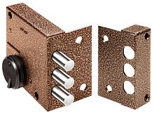 Замок Elbor (Эльбор) накладной сувальдный Кремень 1.04.51.МА (медный антик), дл. ключ