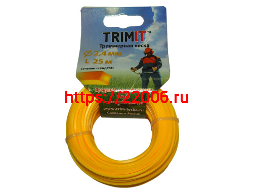 Леска триммерная (2,4*25м) TRIMIT(Россия),квадрат (11025244)