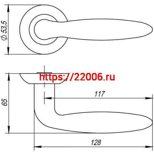 Ручка Punto (Пунто) раздельная R.TL54.BASIS (BASIS TL) SN/CP-3 матовый никель/хром фото 3 Ручка Punto (Пунто) раздельная R.TL54.BASIS (BASIS TL) SN/CP-3 матовый никель/хром фото 3